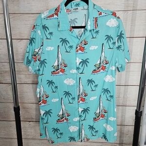 Zelda Link Novelty Button Down Shirt Size XL
